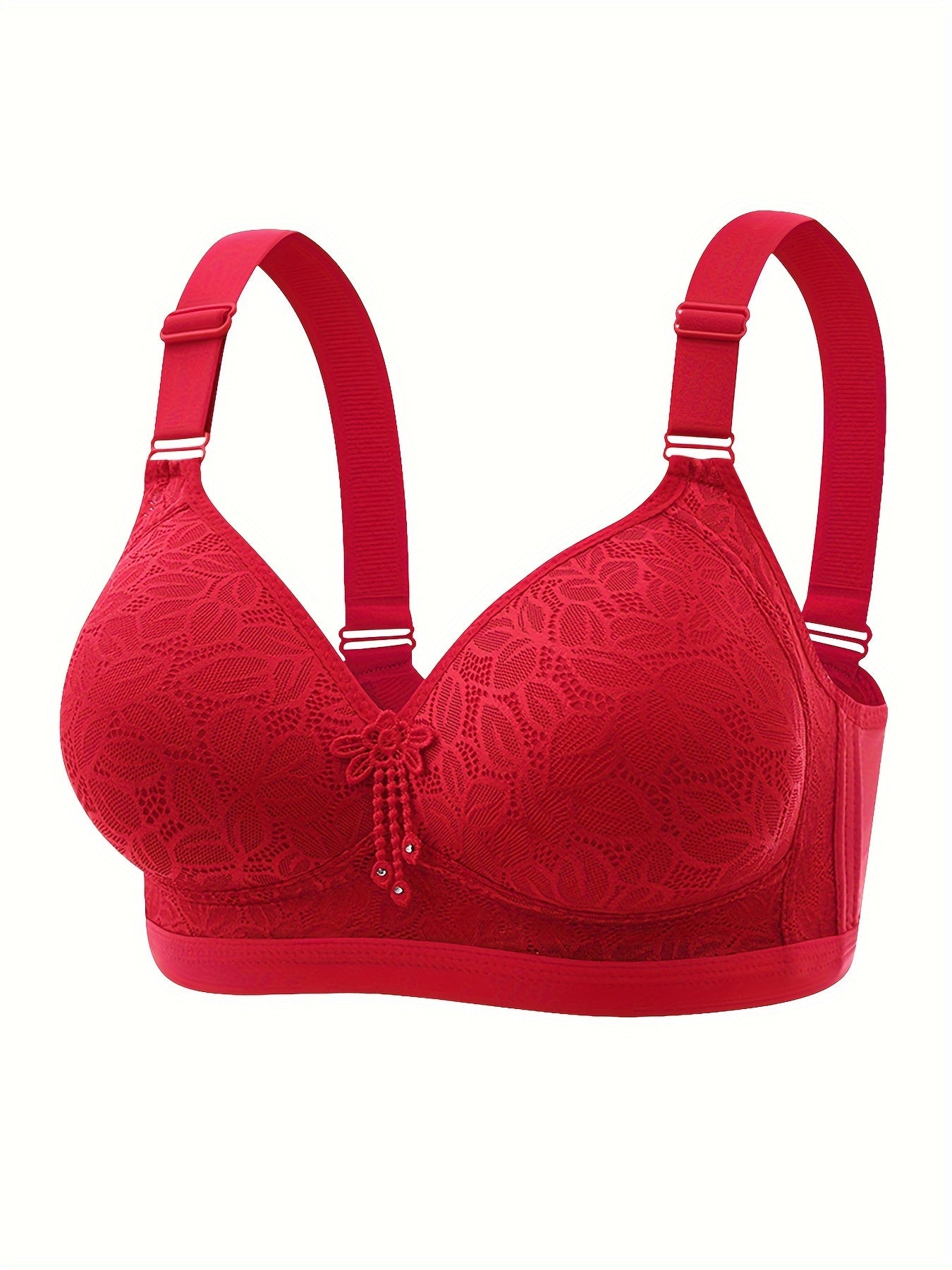5pcs EssElegance Wireless Push-Up Bras - No Underwire, High Stretch V-Neck Adjustable Straps, Nylon Seamless Comfort for Workouts & Daily Wear, 5 Colors (Black/Red/Beige/Pink/Lavender), Workout Bras, Elegant Bra Design, Smooth Texture Bra