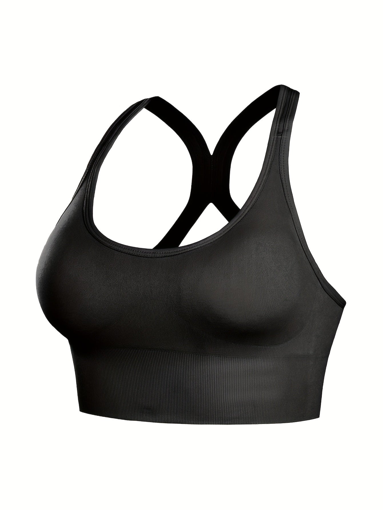 [Wireless Sports Bras] 5pcs Seamless Wireless Sports Bras | Women's Breathable Moisture-Wicking Fabric with Removable Pads, Adjustable Straps & Back Hook Closure - Gym, Yoga, Running Essentials - 5 Colors (Black, Navy, Beige, Gray, Olive Green)