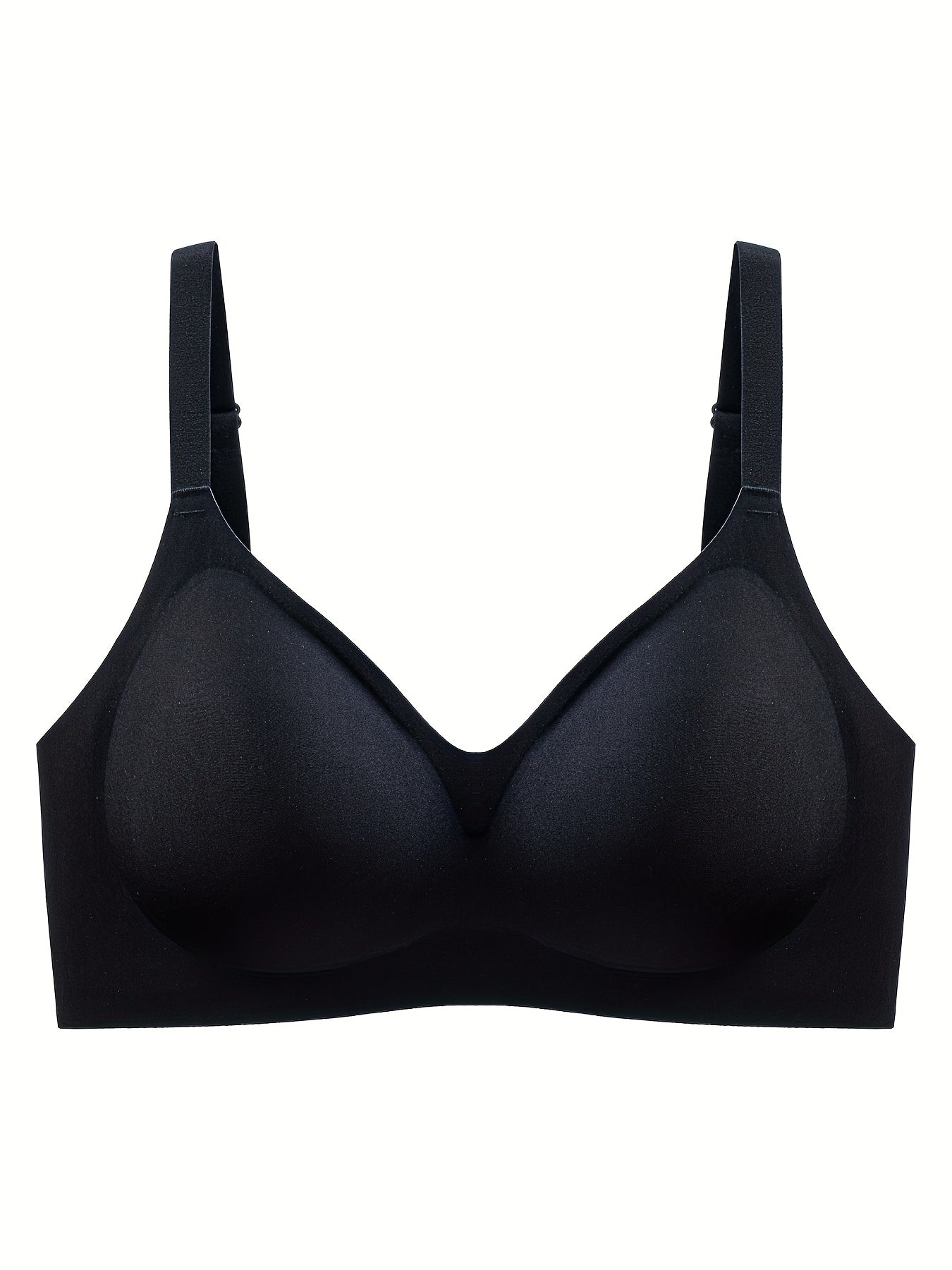 9pcs Women's Wire-Free Push-Up Bra - Sexy, Soft Lift Design with Underwire Cups, Seamless Sheer Fabric, Adjustable Straps & Fan Detail for Small Busts