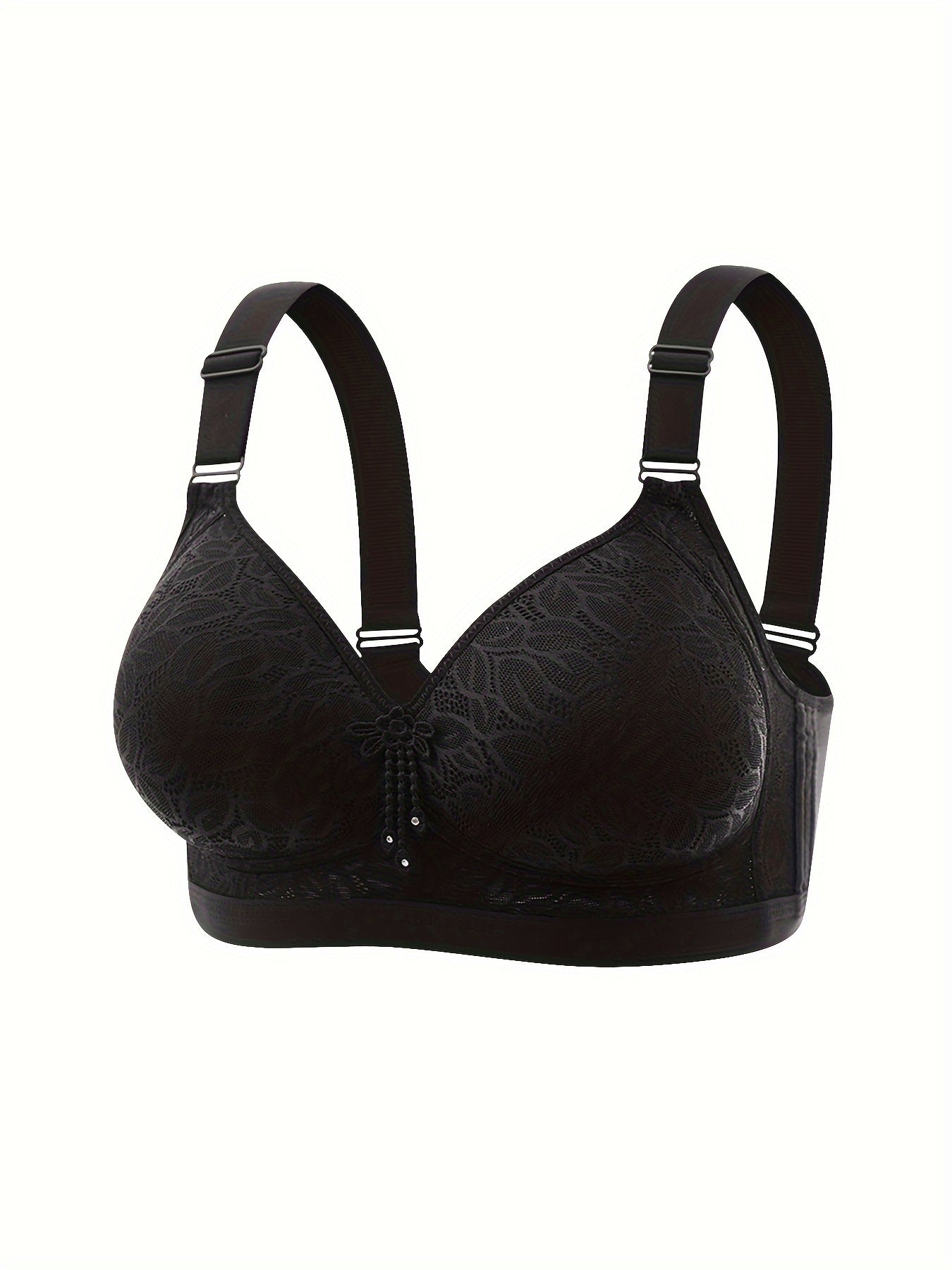 5pcs EssElegance Wireless Push-Up Bras - No Underwire, High Stretch V-Neck Adjustable Straps, Nylon Seamless Comfort for Workouts & Daily Wear, 5 Colors (Black/Red/Beige/Pink/Lavender), Workout Bras, Elegant Bra Design, Smooth Texture Bra