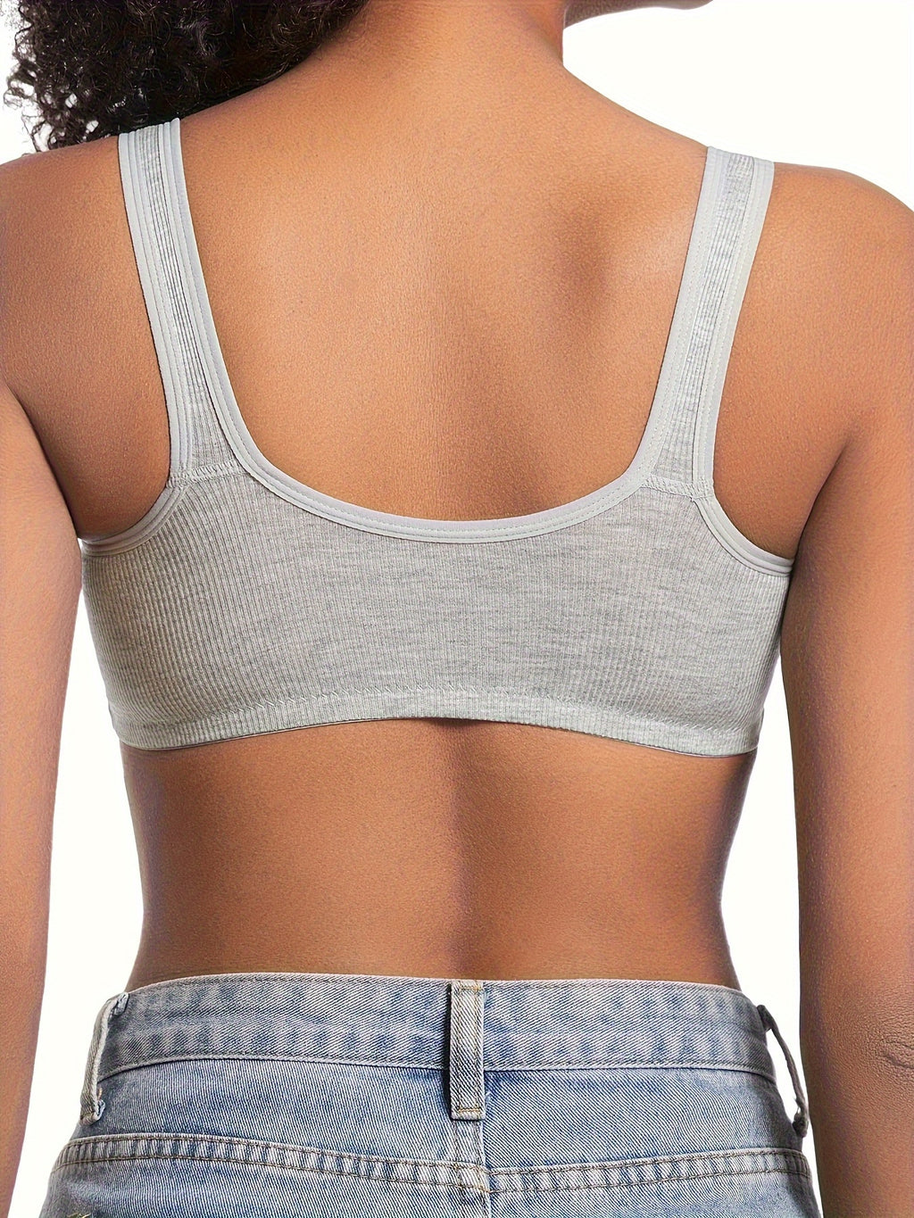 4pcs Women'S Elegant Seamless Push-Up Bras- Front Closure, Breathable Nylon, Non-Padded Comfort Fit, Beige& Black for Casual Attire& Casual Outfits, Wirefree Bras, Sleek Bra Design, Smooth Texture Finish