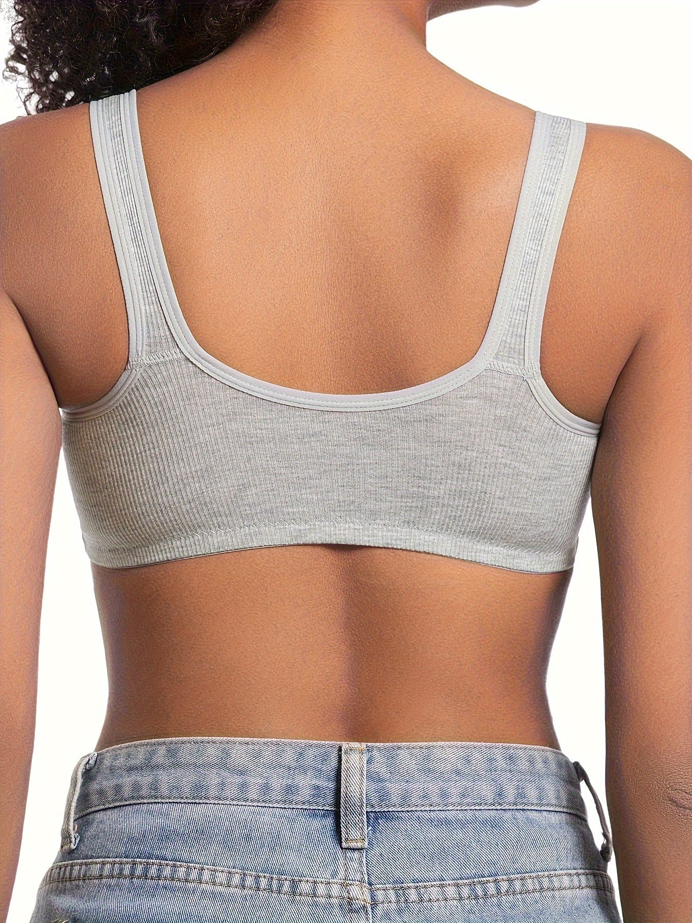 4pcs Women'S Elegant Seamless Push-Up Bras- Front Closure, Breathable Nylon, Non-Padded Comfort Fit, Beige& Black for Casual Attire& Casual Outfits, Wirefree Bras, Sleek Bra Design, Smooth Texture Finish