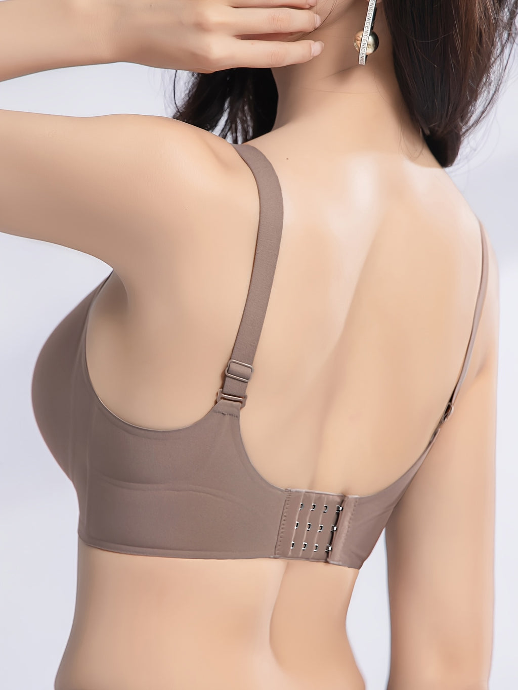 9pcs Women's Wire-Free Push-Up Bra - Sexy, Soft Lift Design with Underwire Cups, Seamless Sheer Fabric, Adjustable Straps & Fan Detail for Small Busts