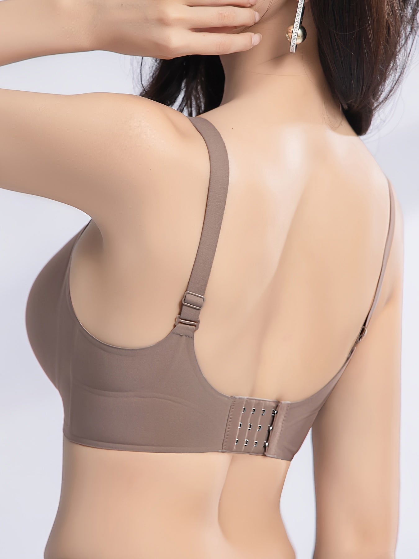 9pcs Women's Wire-Free Push-Up Bra - Sexy, Soft Lift Design with Underwire Cups, Seamless Sheer Fabric, Adjustable Straps & Fan Detail for Small Busts