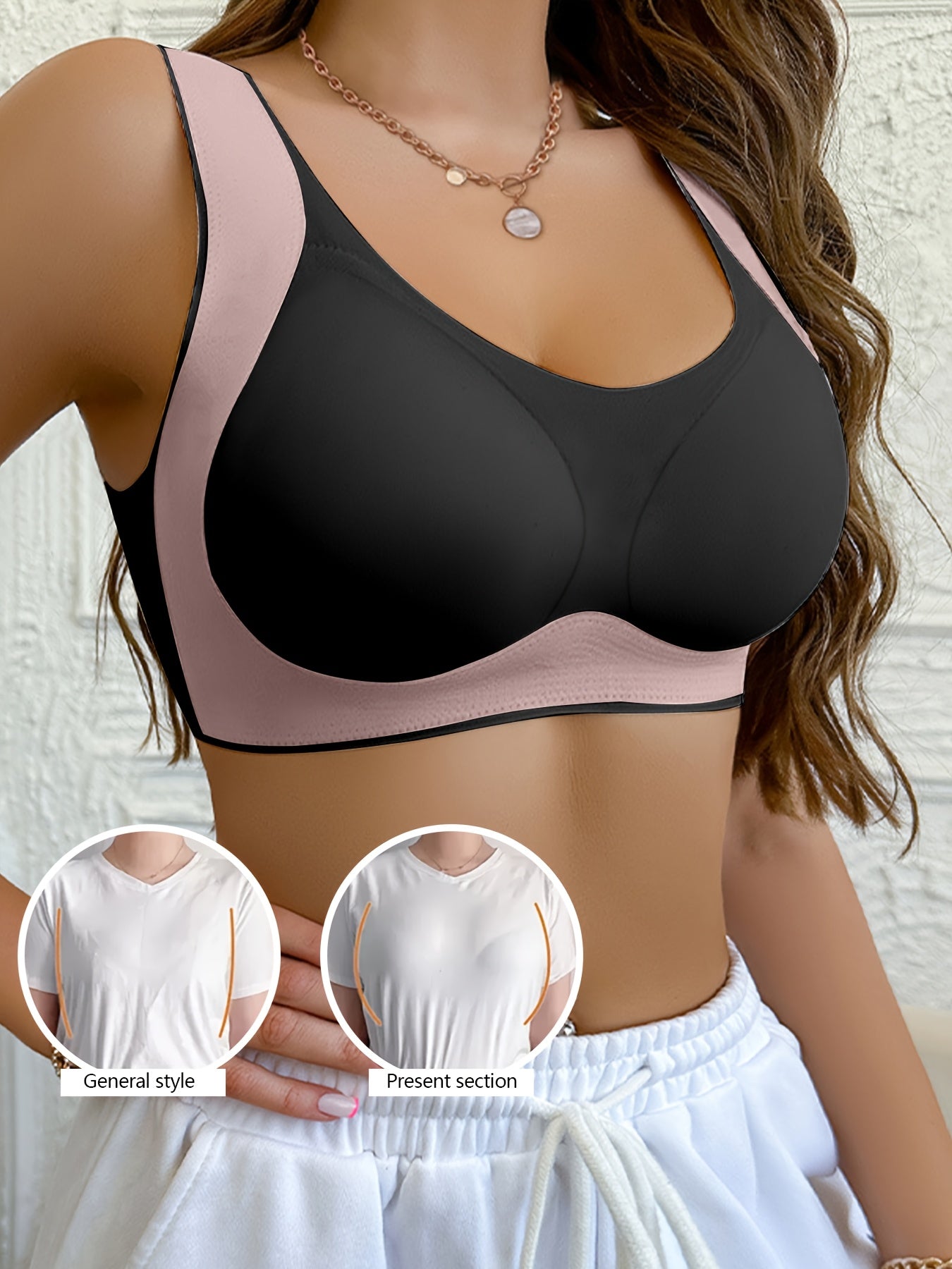 5pcs EssElegance Plus Size Push-Up Seamless Bra - Adjustable Straps, Wire-Free Support, Ultra-Soft Breathable Fabric, Removable Pads & Backless Design for Daily Wear (Mature Style, 4 Colors), Comfortable Undergarment, Backless Bralette, Handwashable