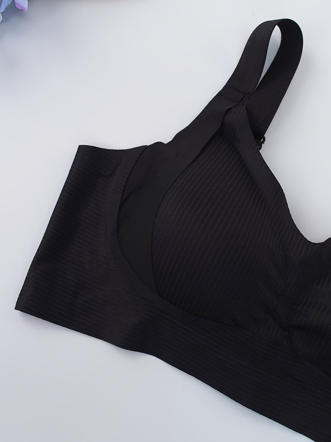 2/3pcs Elegant Seamless Push-Up Solid-Color Bras - Wide Straps And Built-in Bras, Comfortable, Breathable & Wire-Free Support Nylon Fabric, Unpadded Ribbed Texture Design - Ideal Women's Lingerie for Daily Casual Wear And Dates, Seamless Bras for Women,