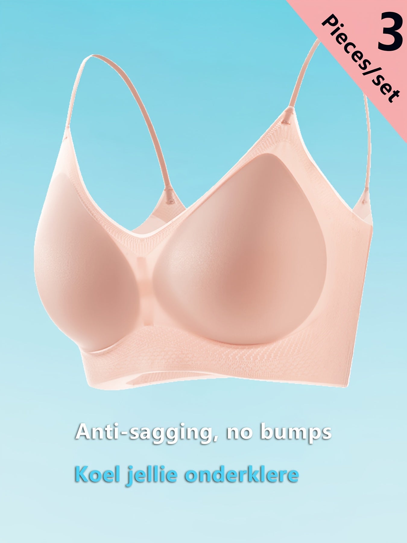 [3pcs Ultra-Thin Seamless Bra] 3pcs Ultra-Thin Seamless Women's Bra | Underwire-Free, Push-Up, Anti-Sagging, Breathable Camisole